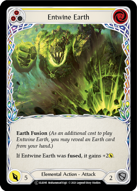 FAB05 ELE-095C Entwine Earth (Yellow) (Rainbow Foil) (Unl ed)