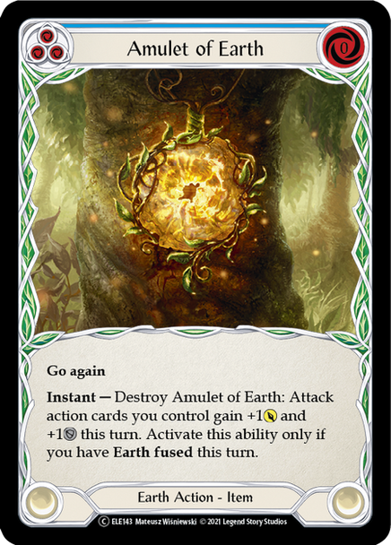 FAB05 ELE-143C Amulet of Earth (Rainbow Foil) (Unl ed)