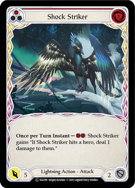 FAB05 ELE-195C Shock Striker (Red) (Rainbow Foil) (Unl ed)