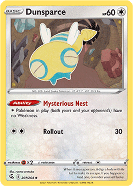 [SWSH08][FST-207/264UC] Dunsparce (Reverse Holo)