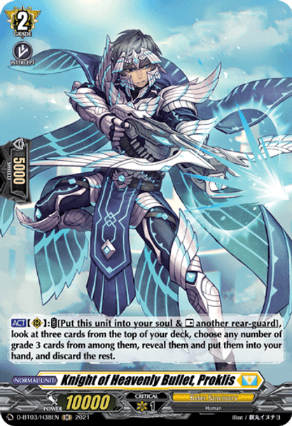 D-BT03/H38EN H Knight of Heavenly Bullet, Proklis (Holo)