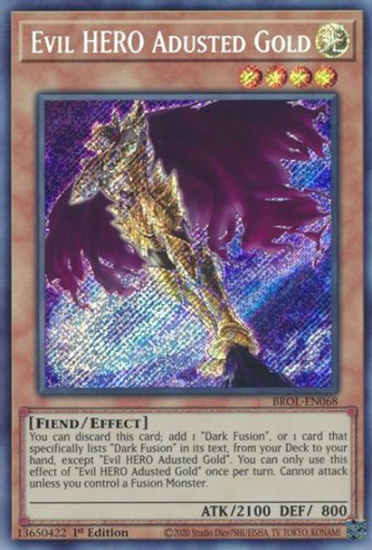 BROL-EN068 Evil HERO Adusted Gold (Secret Rare) <1st>