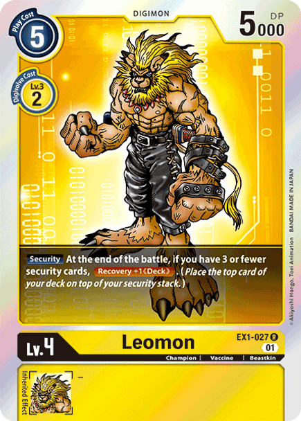 EX01-027R Leomon (Foil)