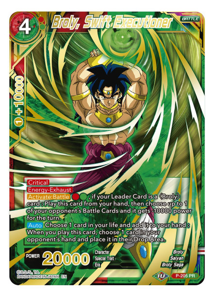 P-205P Broly, Swift Executioner (Mythic Alt Art Foil)