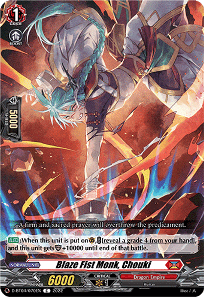 D-BT04/070EN C Blaze Fist Monk, Chouki