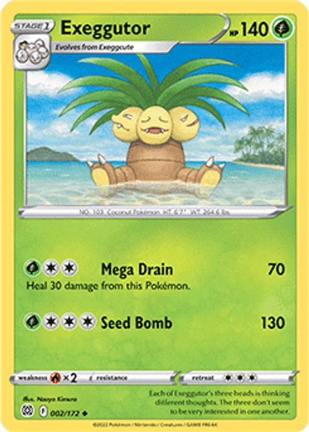 SWSH09-002/172UC Exeggutor (Reverse Holo)