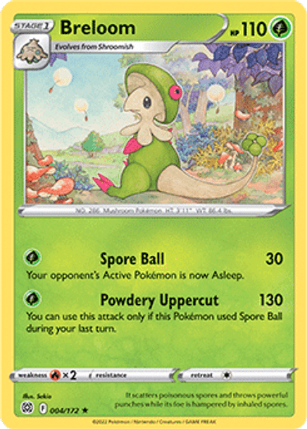 [SWSH09][BRS-004/172R] Breloom (Reverse Holo)