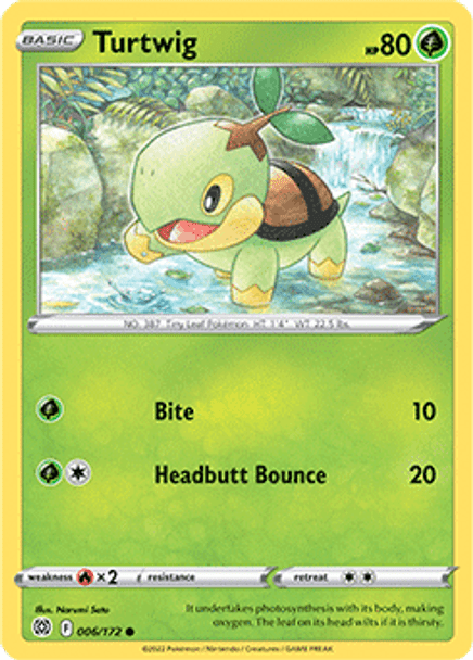 [SWSH09][BRS-006/172C] Turtwig (Reverse Holo)