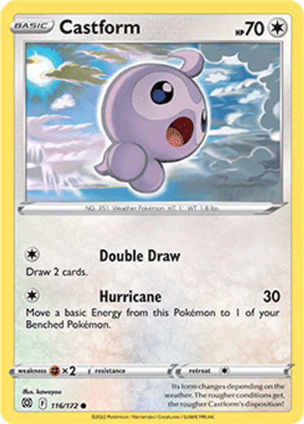 [SWSH09][BRS-116/172C] Castform (Reverse Holo)