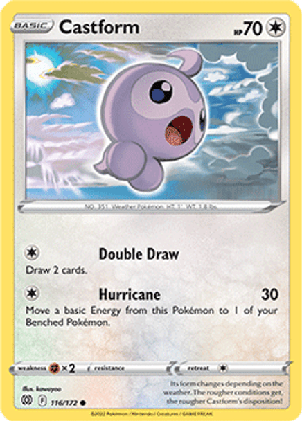 SWSH09-116/172C Castform (Reverse Holo)