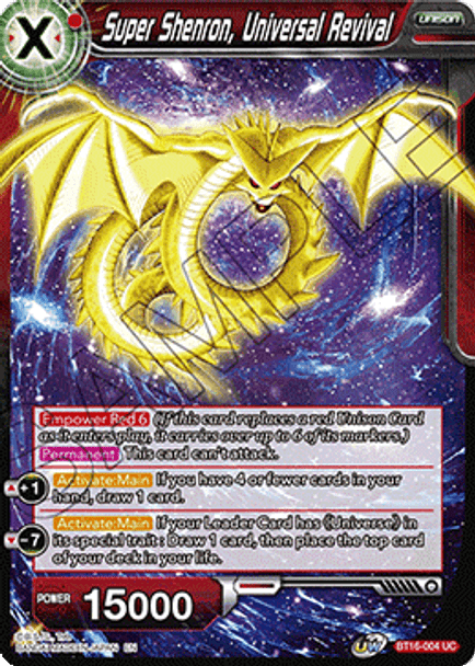 BT16-004UC Super Shenron, Universal Revival (Foil)
