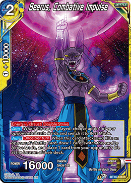 BT16-128R Beerus, Combative Impulse (Foil)