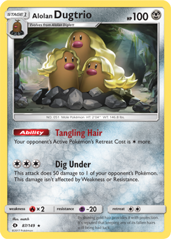 SM01-SUM-087/149HR Alolan Dugtrio (Holo)