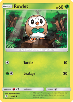 SM01-SUM-009/149C Rowlet (Reverse Holo)