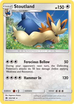 SM01-SUM-105/149R Stoutland (Reverse Holo)