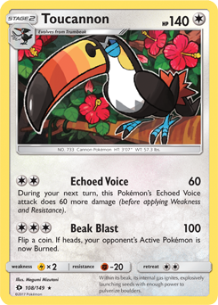 SM01-SUM-108/149R Toucannon (Reverse Holo)