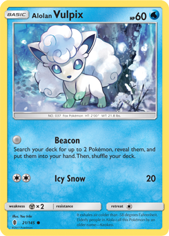 SM02-GRI-021/145C Alolan Vulpix (Reverse Holo)