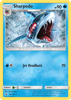SM02-GRI-028/145R Sharpedo (Reverse Holo)