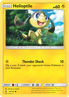 SM02-GRI-043/145C Helioptile (Reverse Holo)