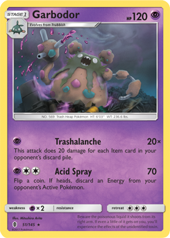 SM02-GRI-051/145R Garbodor (Reverse Holo)