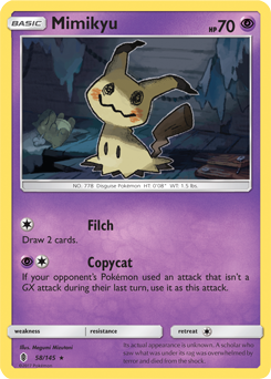 SM02-GRI-058/145HR Mimikyu (Reverse Holo)