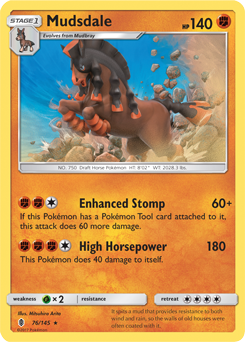 SM02-GRI-076/145HR Mudsdale (Reverse Holo)