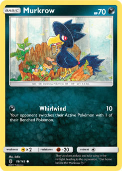 SM02-GRI-078/145C Murkrow (Reverse Holo)