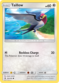 SM02-GRI-103/145C Taillow (Reverse Holo)