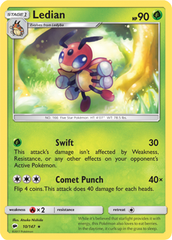 SM03-BUS-010/147R Ledian (Reverse Holo)