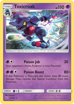 SM03-BUS-055/147R Toxicroak (Reverse Holo)