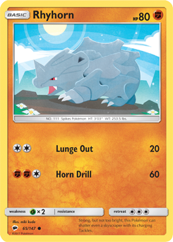 SM03-BUS-065/147C Rhyhorn (Reverse Holo)