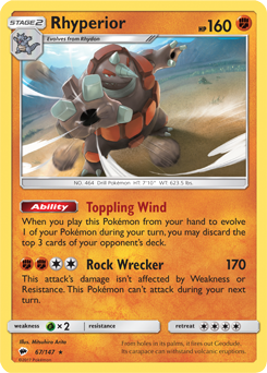 SM03-BUS-067/147HR Rhyperior (Reverse Holo)