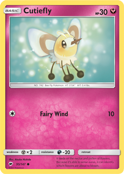SM03-BUS-095/147C Cutiefly (Reverse Holo)