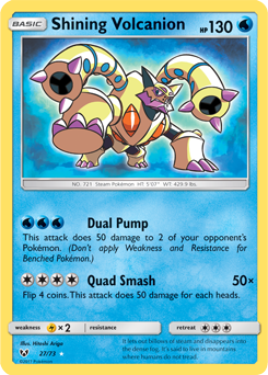 SM03A-SLG-027/73UR Shining Volcanion (Holo)
