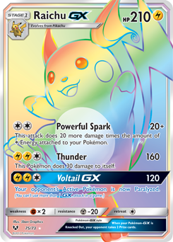 SM03A-SLG-075/73SEC Raichu GX (Holo)