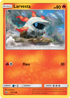 SM03A-SLG-012/73C Larvesta (Reverse Holo)