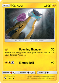 SM03A-SLG-032/73HR Raikou (Reverse Holo)