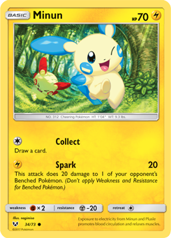 SM03A-SLG-034/73C Minun (Reverse Holo)