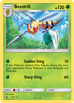SM04-CIN-003/111R Beedrill (Reverse Holo)