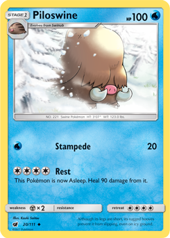 SM04-CIN-020/111UC Piloswine (Reverse Holo)