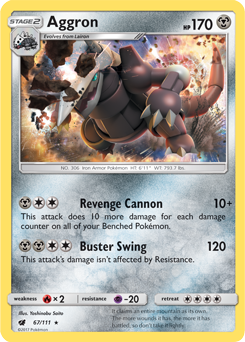 SM04-CIN-067/111HR Aggron (Reverse Holo)