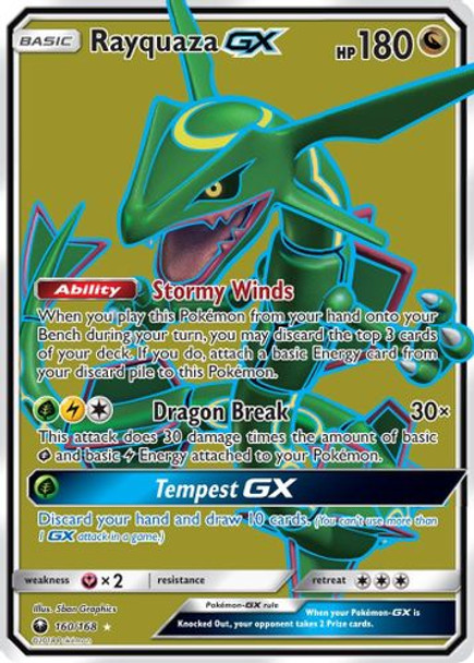 SM07-160/168UR Rayquaza GX (Full Art) (Holo)