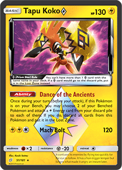 SM09-TEU-051/181UR Tapu Koko Prism Star (Holo)