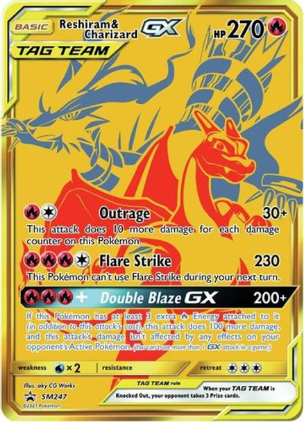 SM-247P Reshiram & Charizard GX (Holo)