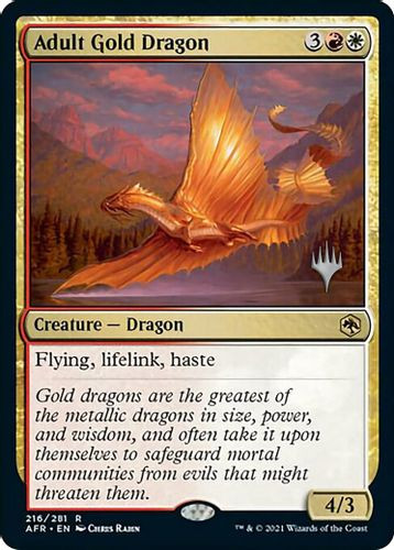 Planeswalker Stamped - Adult Gold Dragon-216R