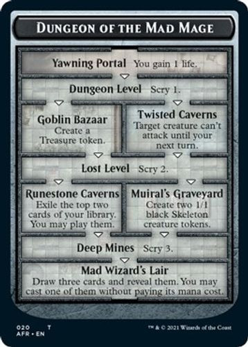 AFRTOK-020//012 Dungeon of the Mad Mage // Goblin Double-sided Token (Foil)