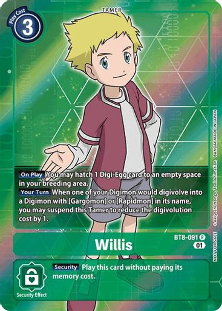 BT08-091R Willis (Box Topper) (Foil)