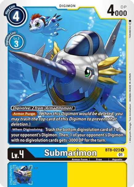 BT08-023U Submarimon (Prerelease Stamp) (Foil)