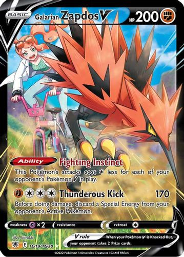 [SWSH10a][ASR-19/30TG] Galarian Zapdos V (Holo)
