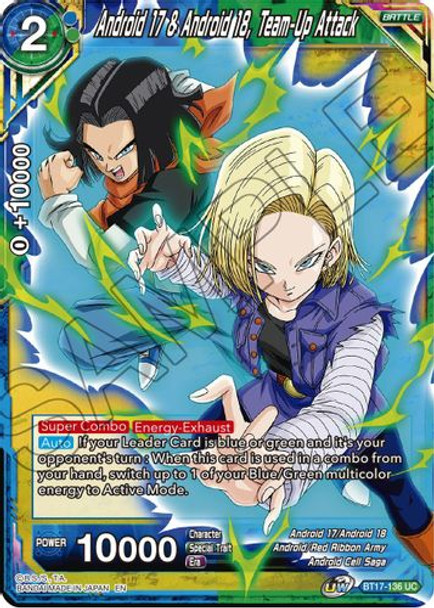 BT17-136UC Android 17 & Android 18, Team-Up Attack (Foil)